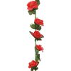 vidaXL Ghirlande Fiori Artificiali Natale 6 pz Rosso 240 cm