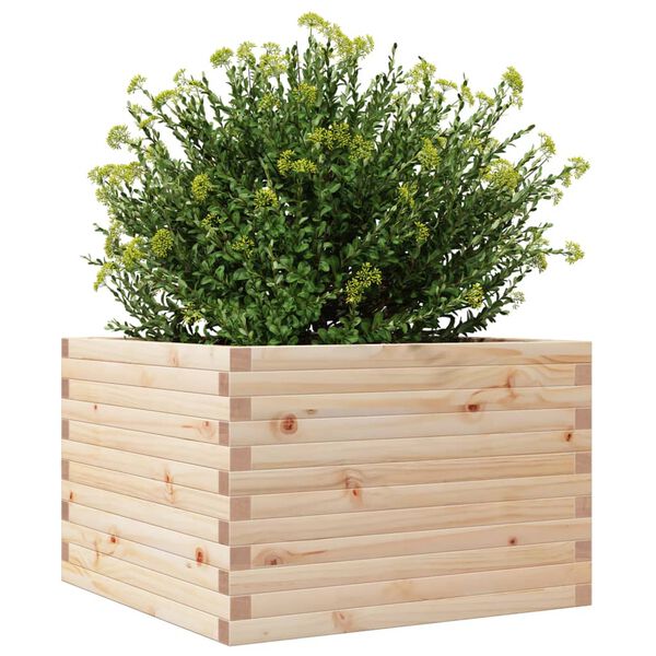vidaXL Fioriera da Giardino 70x70x46 cm in Legno Massello di Pino