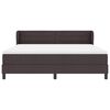 vidaXL Letto a molle con materasso Marrone Scuro 180 x 200 cm Tessuto