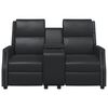 vidaXL Poltrona Massaggiante 2 Posti e Portabicchieri Nera Similpelle