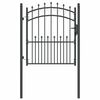 vidaXL Cancello della recinzione con punte EMMEN 125 x 100 cm Grigio