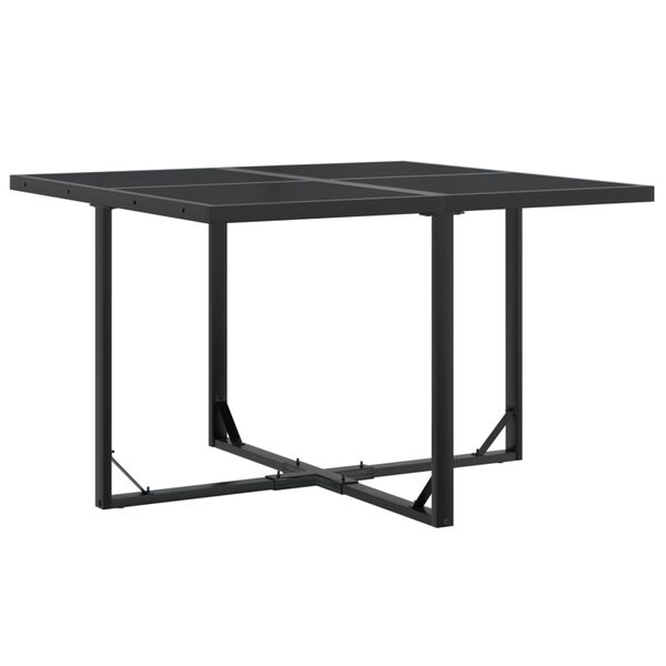 vidaXL Set da Pranzo da Giardino 9 pz Nero in Textilene