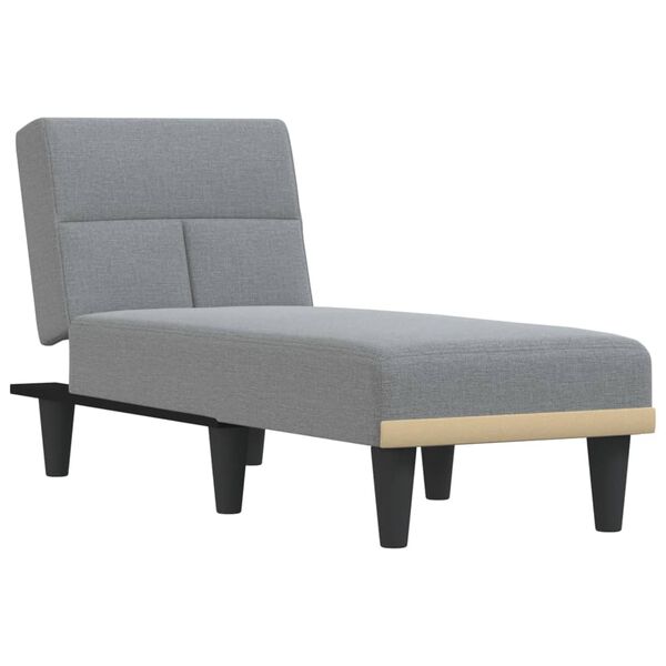 vidaXL Chaise Longue in Tessuto Grigio Chiaro