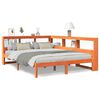 vidaXL Letto Libreria senza Materasso Marrone Cera 150x200 cm in Pino