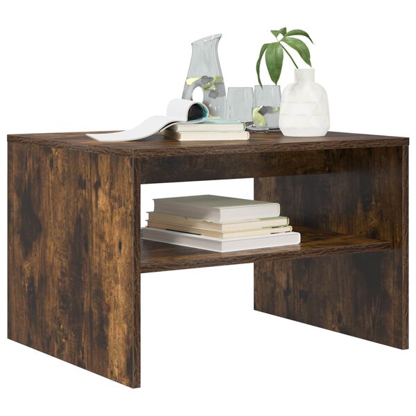 vidaXL Tavolino da salotto Rovere fum&eacute; 60 x 50 x 40 cm