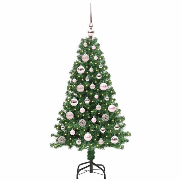 vidaXL Albero di Natale artificiale con 150 LED Verde 120 cm