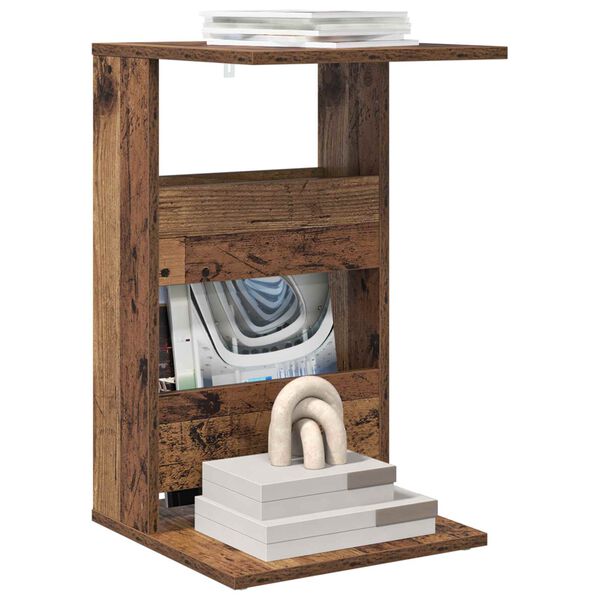 vidaXL Tavolo laterale Legno vecchio 40 x 35 x 60,5 cm