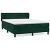 vidaXL Giroletto a Molle con Materasso Verde Scuro 140x190 cm Velluto