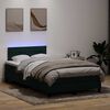 vidaXL Letto a Molle con Materasso e LED Verde Scuro 120x220 cm Velluto
