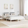 vidaXL Letto con Testiera Rivestita Grigio chiaro 150 x 200 cm
