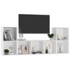 vidaXL Set Mobili Porta TV 3 pz Bianco in Legno Multistrato