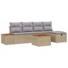 vidaXL Set Divano da Giardino 6 pz Beige polyrattan