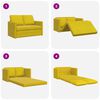 vidaXL Divano Letto da Terra 2 in 1 Giallo Scuro 122x204x55 cm Velluto