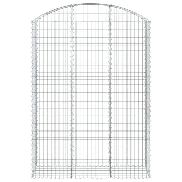 vidaXL Cesto Gabbione ad Arco 150x50x200/220 cm Ferro Zincato
