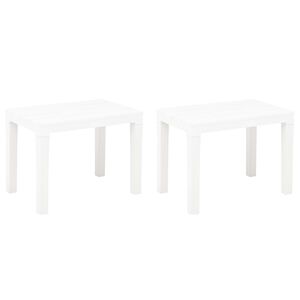 vidaXL Panchine da Giardino 2 pz Bianco in Plastica