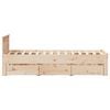 vidaXL Giroletto senza Materasso con Testiera 100x200 cm Massello Pino
