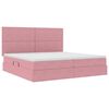 vidaXL Letto con contenitore e materasso Rosa 200 x 200 cm Velluto