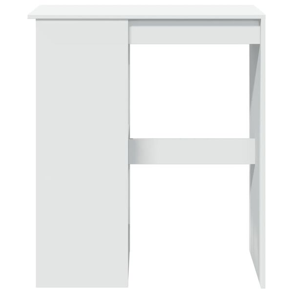 vidaXL Tavolo Bar con Rastrelliera Bianco 90x47,5x103,5 cm Truciolato