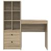 vidaXL Scrivania con cassetto 2 pcs Rovere Sonoma