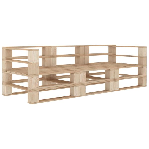 vidaXL Divano da Giardino a Pallet 3 Posti in Legno
