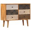 vidaXL Credenza con Motivo Stampato 90x30x70 cm in Massello di Mango