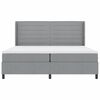 vidaXL Letto a Sorgente LED Grigio chiaro 200 x 200 cm Tessuto