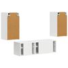 vidaXL Set di Mobiletto da TV a Parete 4 pcs Bianco Legno multistrato