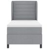 vidaXL Letto a molle con materasso Grigio chiaro 80 x 200 cm Tessuto
