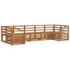 vidaXL Set divani 7 pcs Naturale Legno di Acacia Massello