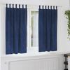 vidaXL Tende oscuranti 2 pcs Blu Scuro 140 x 175 cm Velluto