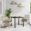 vidaXL Set da Pranzo per Giardino 3 pcs Grigio chiaro polyrattan