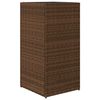 vidaXL Fioriere da Giardino 2 pz Marrone 40x40x80 cm in Polyrattan