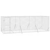 vidaXL Cuccia per Cani da Esterno Argento 6x2x2 m in Acciaio Zincato