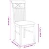vidaXL Sedie da Pranzo con Cuscini 2 pz Bianco Legno Massello di Hevea