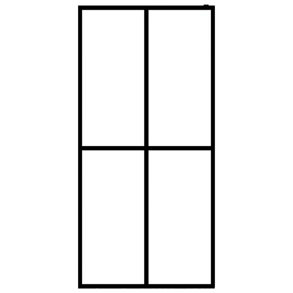 vidaXL Cabina Doccia con Schermo in Vetro Temperato Glassato 90x195 cm