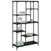 vidaXL Libreria Rovere Nero 99 x 35,5 x 176 cm Legno multistrato