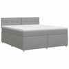 vidaXL Letto box spring con materasso Grigio Chiaro 140 x 200 cm