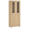 vidaXL Credenza Rovere Sonoma 69,5x34x180 cm in Legno Multistrato