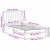 vidaXL Struttura del letto Marrone 100 x 200 cm Pino massello