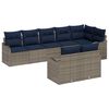 vidaXL Set Divano da Giardino 8 pz Grigio polyrattan