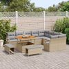 vidaXL Set Divano da Giardino con cuscino 12 pcs Beige polyrattan