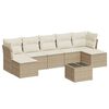 vidaXL Set Divano da Giardino 8 pz con Cuscini Beige in Polyrattan