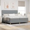 vidaXL Letto a molle con materasso Grigio chiaro 200 x 200 cm Tessuto