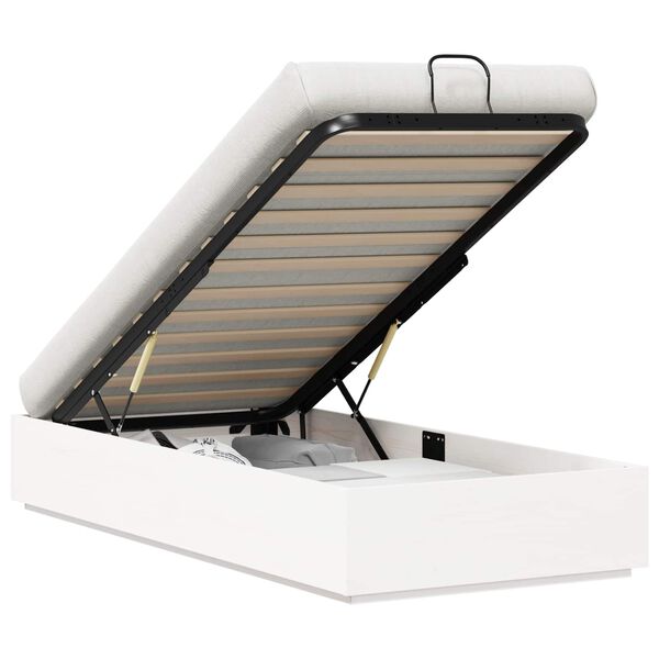 vidaXL Letto ottomano Bianco 80 x 200 cm Legno di pino massiccio