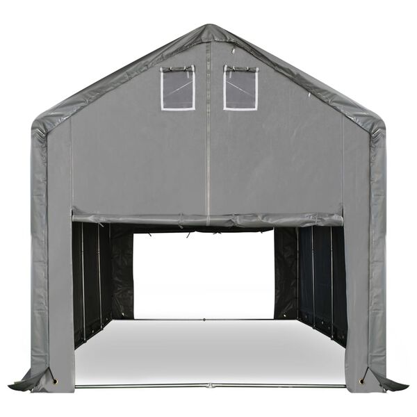 vidaXL Tessuto di Rivestimento per Tenda in PVC 4x8 m Grigio