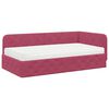 vidaXL Cornice del letto ad angolo Rosso Vino 90 x 190 cm Velluto