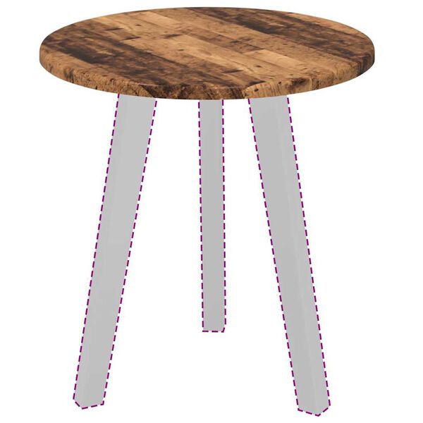 vidaXL Piano del tavolo Legno vecchio 40 x 40 x 1,5 cm