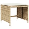 vidaXL Set da Pranzo da Giardino 13 pz con Cuscini Beige in Polyrattan