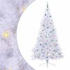 vidaXL Albero di Natale artificiale Bianco 240 cm PVC e Acciaio