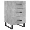 vidaXL Comodino Grigio Cemento 40x40x66 cm in Legno Multistrato